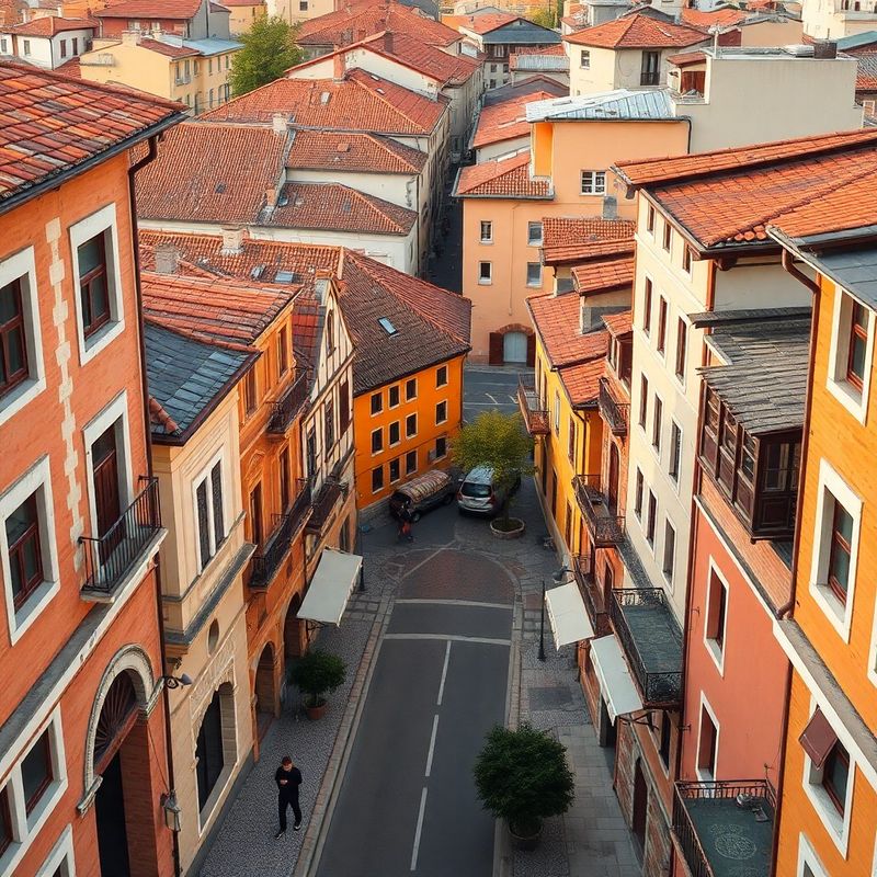 Aerial-style illustration of Strada Republicii in Oradea showing the Ashford & Co workshop location
